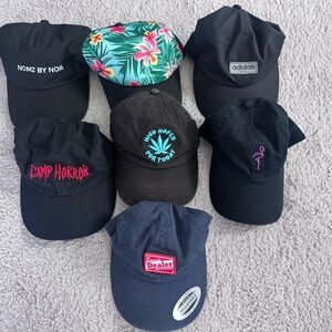 Lot of 7 Assorted Dad Hats / Caps